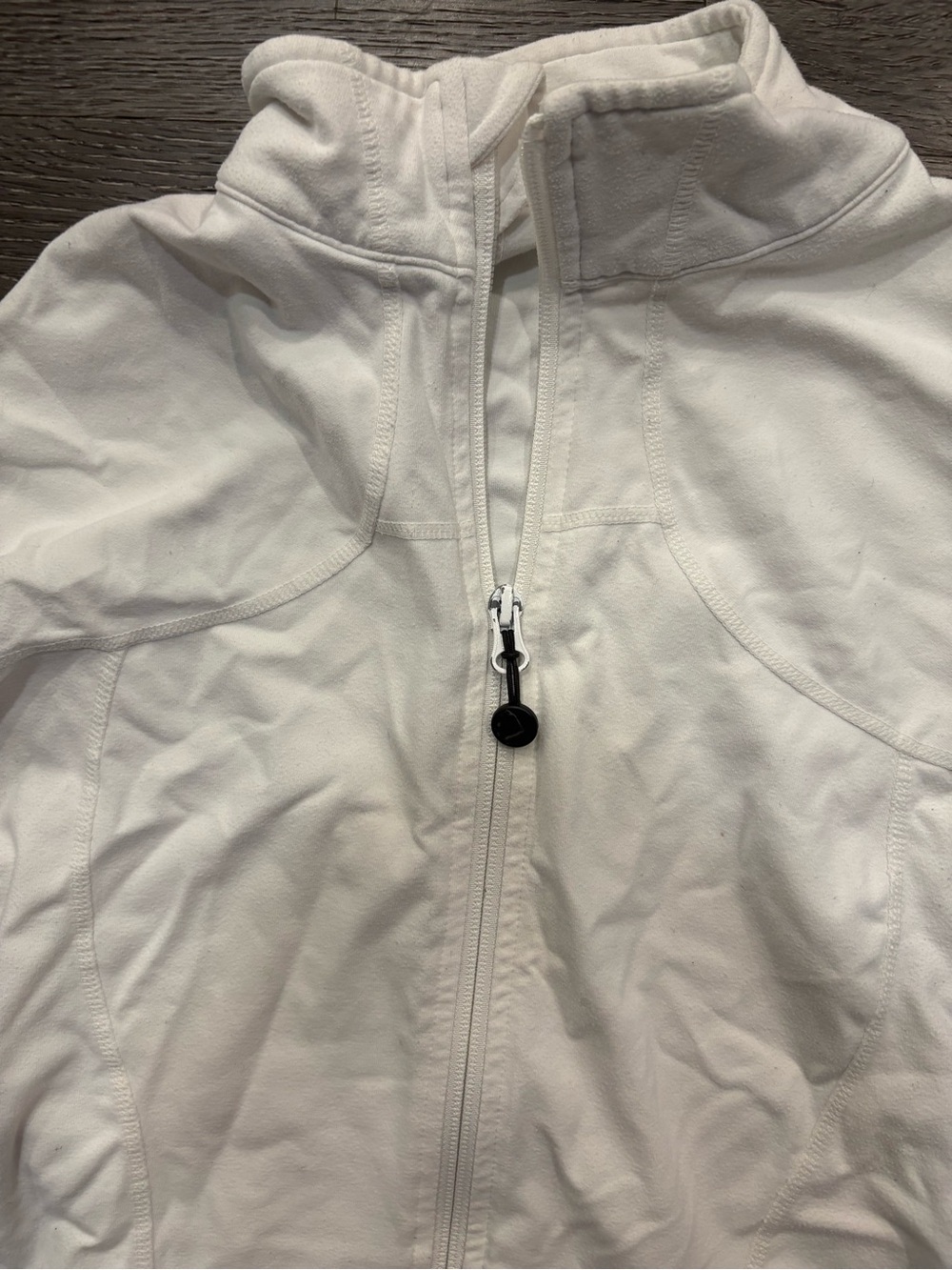 Ladies size 8 lululemon athletic full zip white jacket - Picture 3 of 7